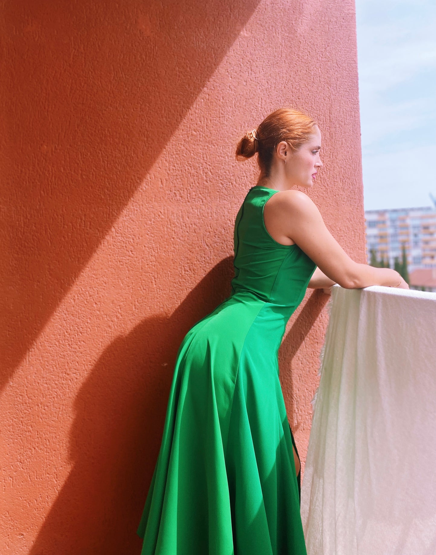 Vestido vintage verde