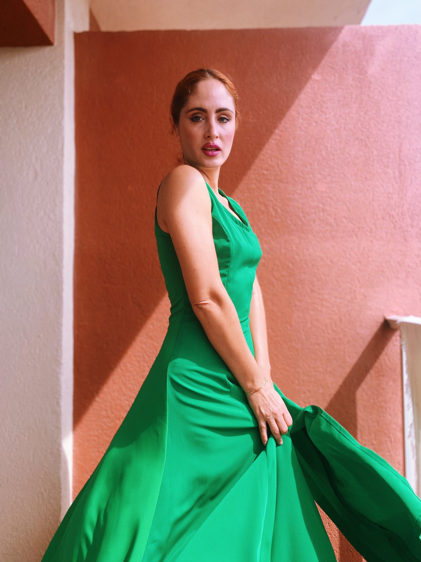 Vestido vintage verde