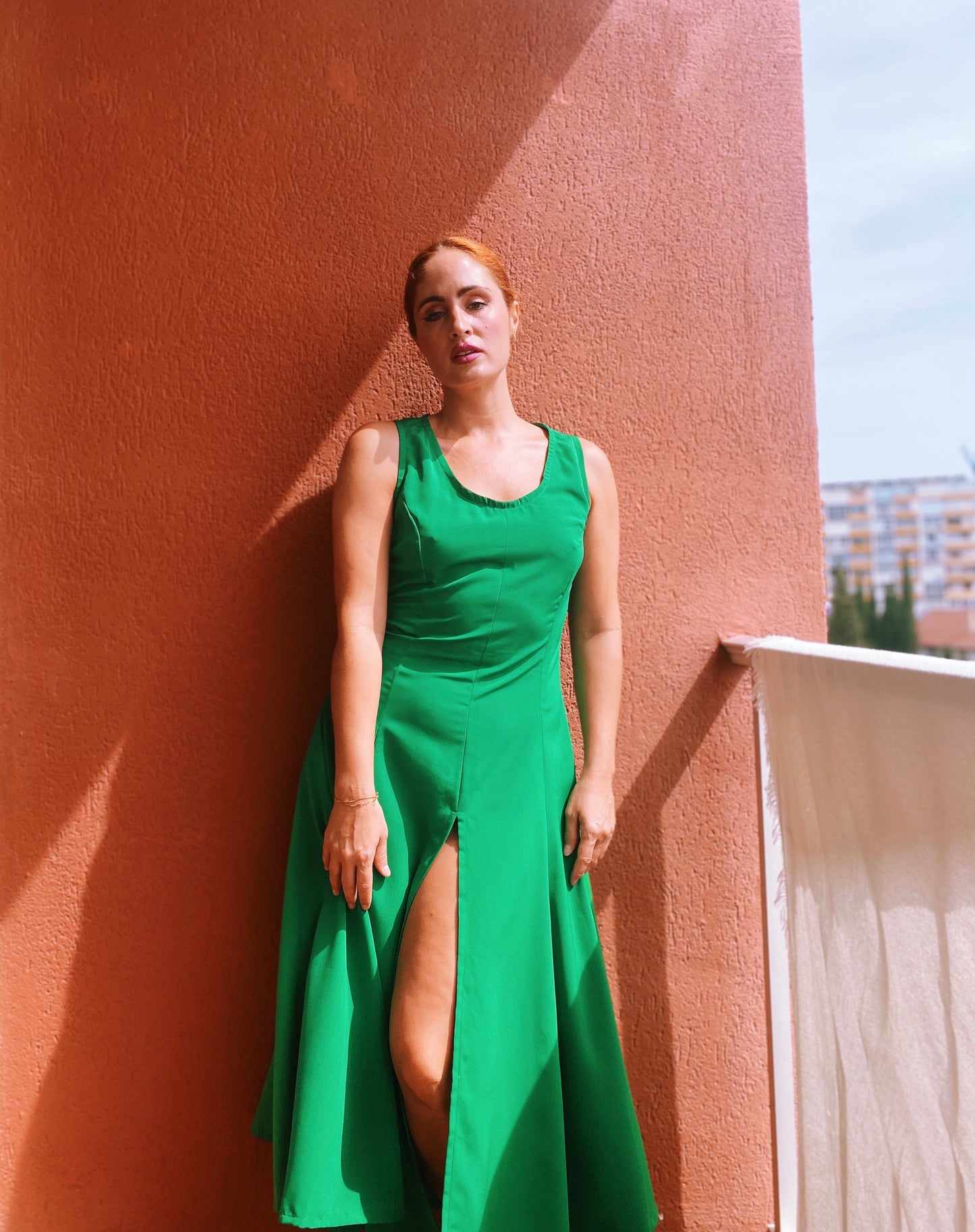 Vestido vintage verde