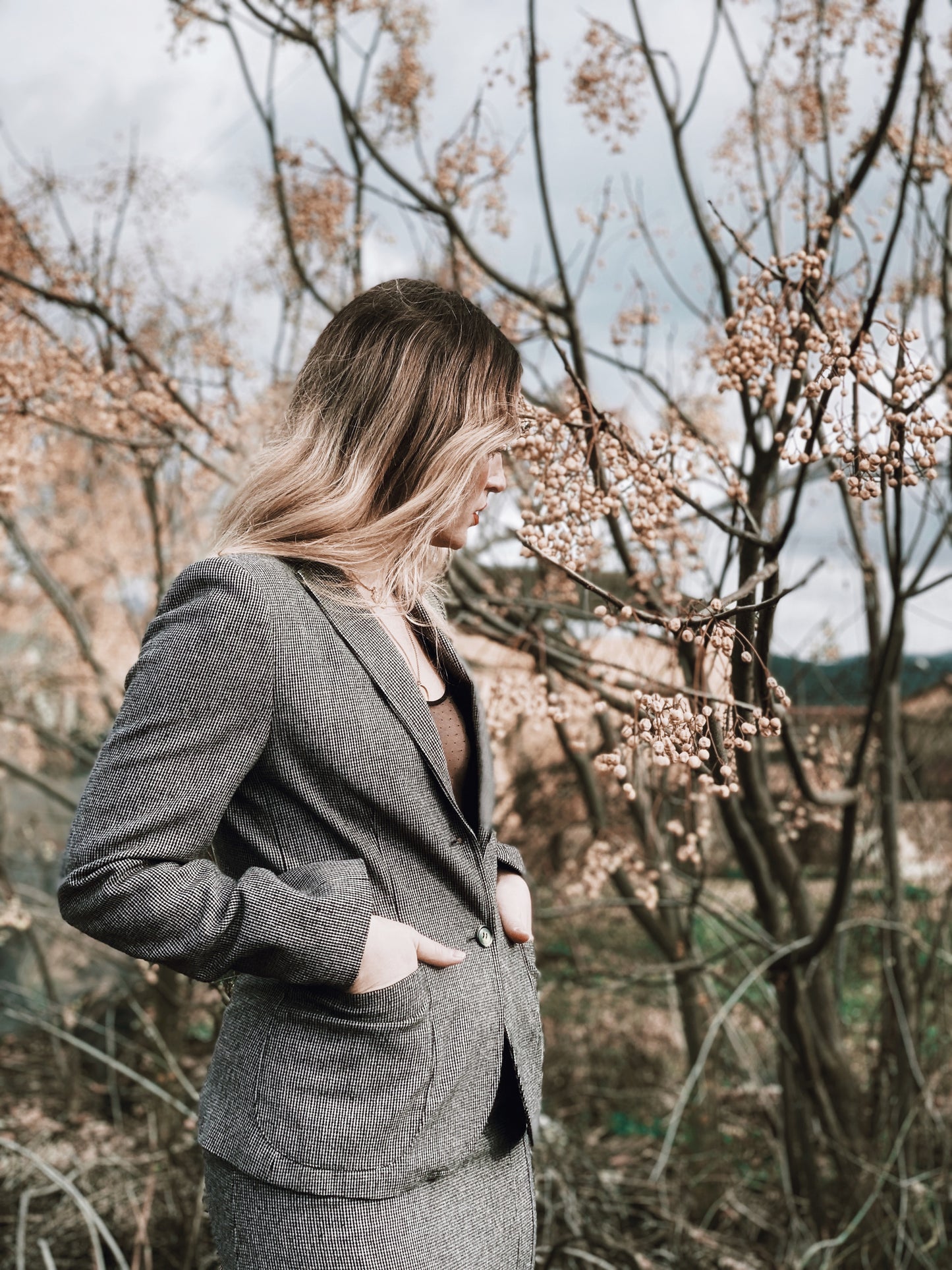 Conjunto vintage blazer y falda El Corte Inglés