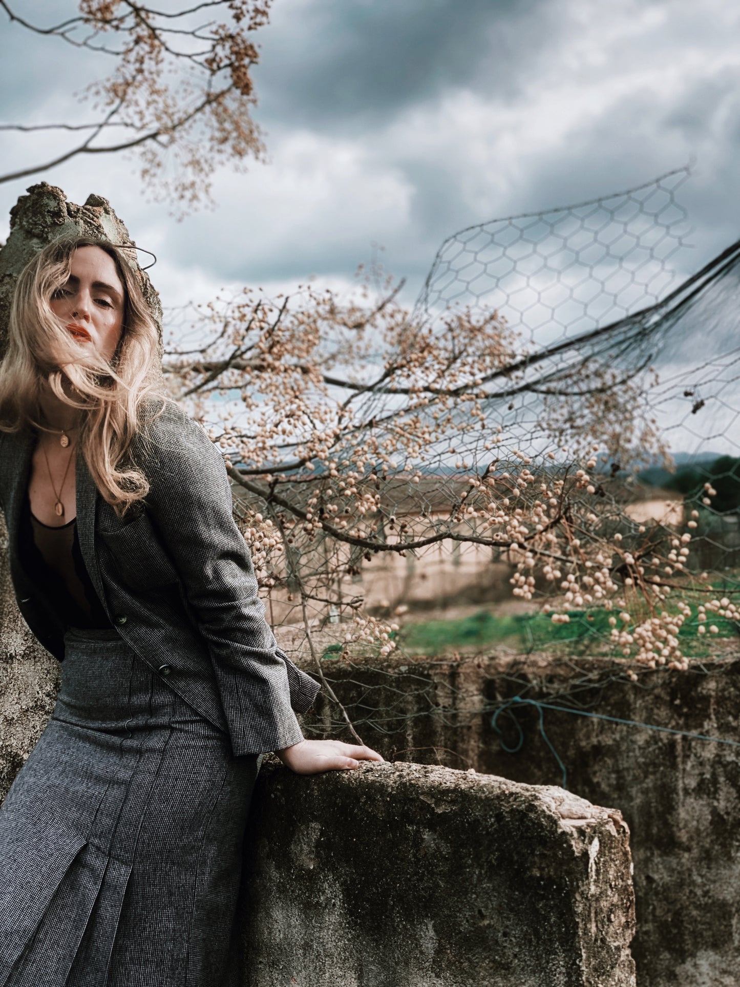 Conjunto vintage blazer y falda El Corte Inglés