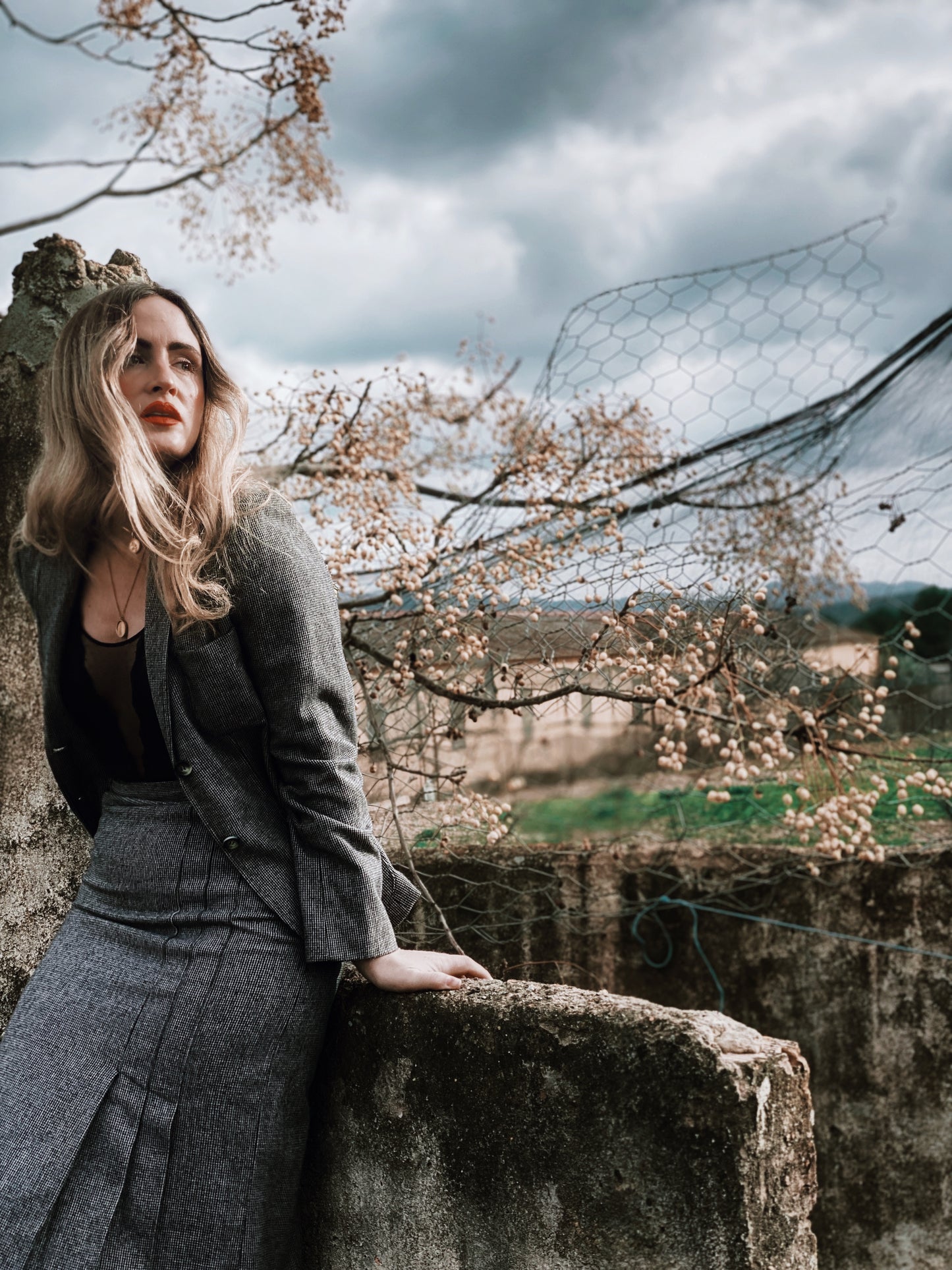 Conjunto vintage blazer y falda El Corte Inglés