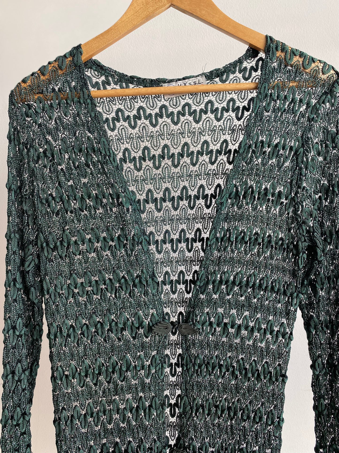 Cardigan vintage verde