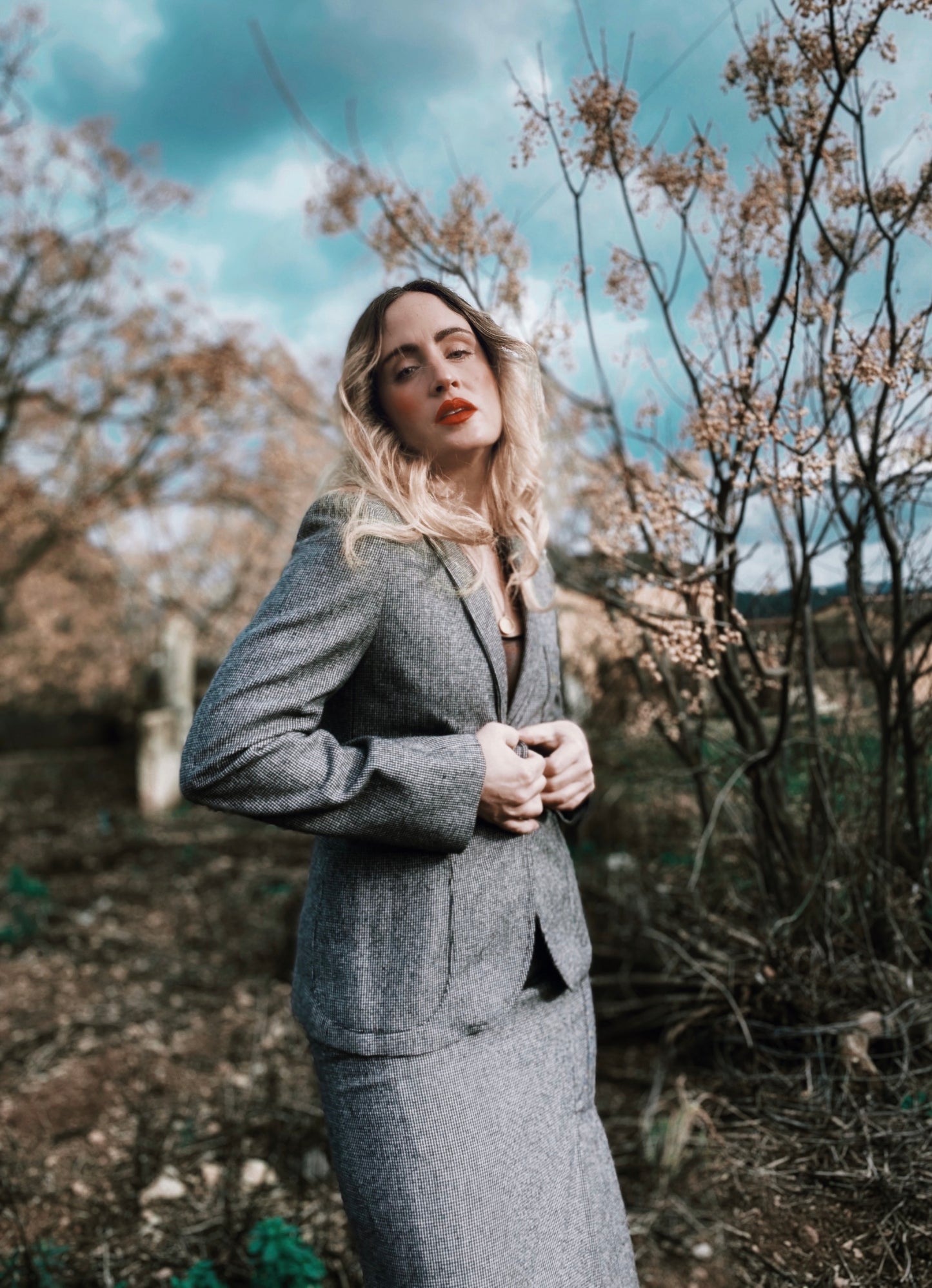 Conjunto vintage blazer y falda El Corte Inglés