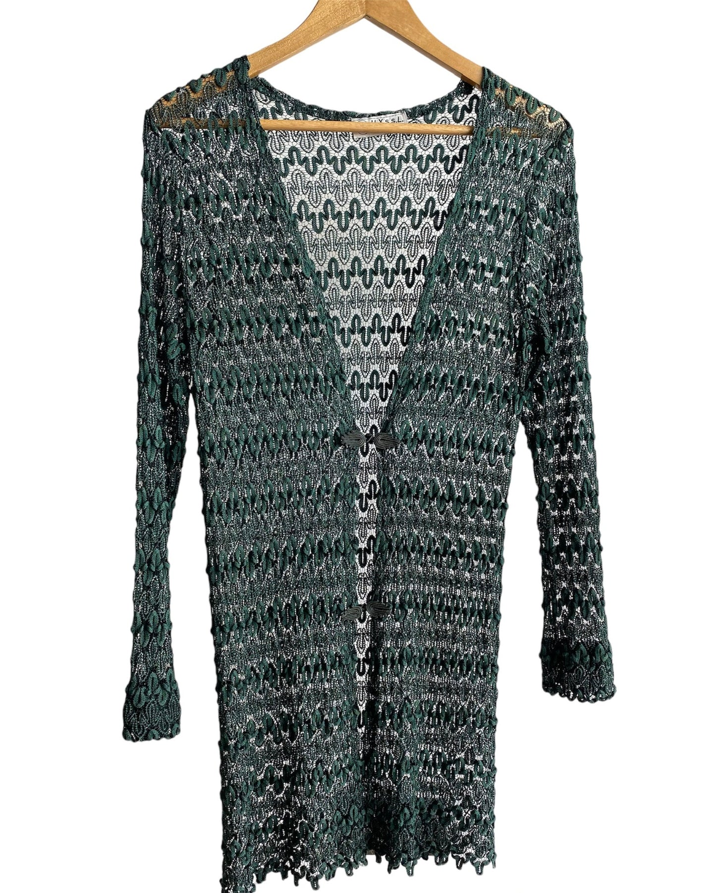 Cardigan vintage verde