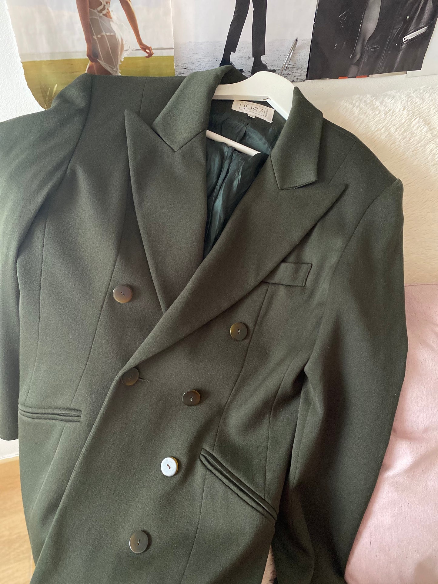 Blazer vintage verde olivo