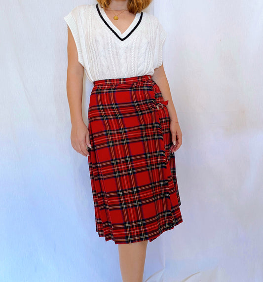 Falda escocesa vintage